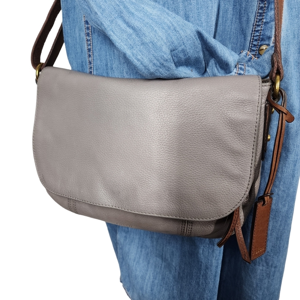 FOSSIL LEATHER CROSSBODY BAG - Picture 3 of 10